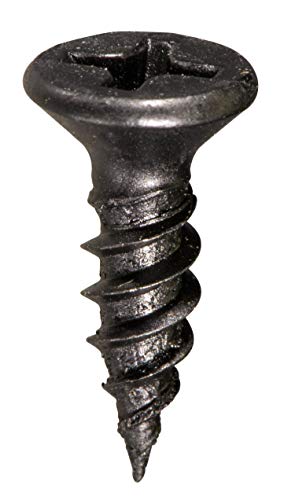 Hard-To-Find Fastener Phillips Flat Twinfast Wood Screws, Black Phosphate, Durable & Secure Indoor Wood Screws for Cabinets, Home Improvement, DIY, Construction, Interior Renovations, #6 x 1/2" - size: #6 x 1/2" Pack of 100