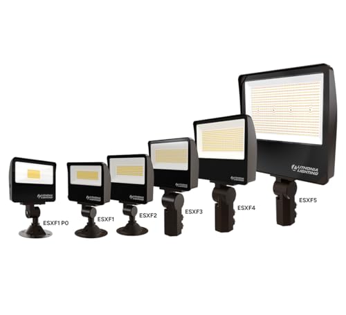 Lithonia Lighting All-in-One LED Flood Light, Waterproof Dusk to Dawn UVOLT - color: Switchable White (Adjustable Lumens), size: 8.85" | Yoke or Slipfitter Mount (UVOLT), style: Modern