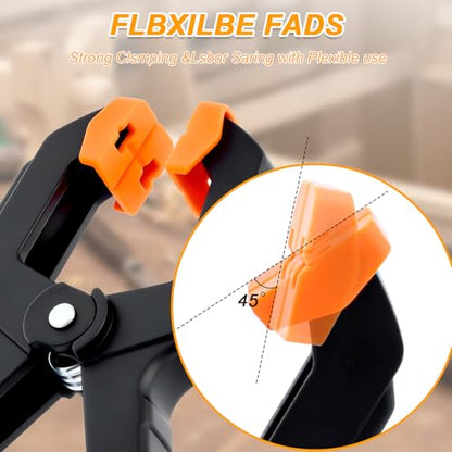 10 Pack Spring Clamps, Heavy Duty Plastic Woodworking Clamps & Multi-Use Hanging Clips for Balloon Arch Clips, Tarp Clips & Backdrop Holder, Durable Hand Tool Kit - color: Yellow-10pcs