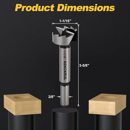 1-1/16 Inch Forstner Bit, 1-1/16" Forstner Drill Bit for Woodworking - size: 1-1/16 | Precision Imperial Sizing