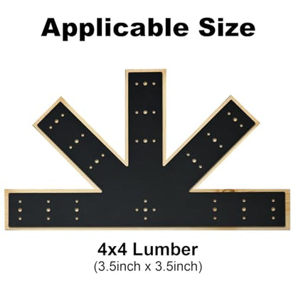 2pcs 24"x13.5" Gable Plate Black, 12:12 Pitch