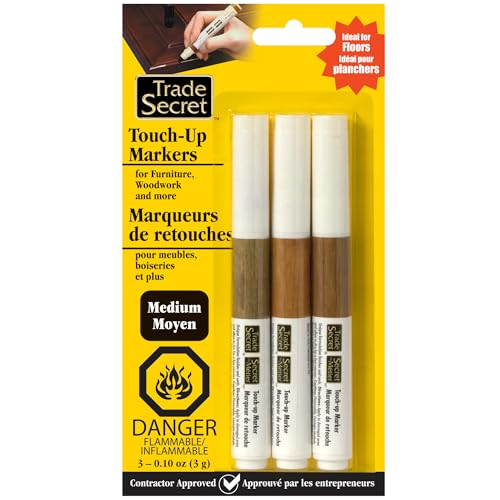 Trade Secret Trio Wood Touch-Up Markers, Furniture Scratch Repair - color: Medium Tones