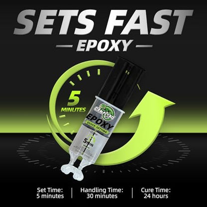 2 Part Epoxy Glue - Dries Clear, 5 Minute Epoxy with 2 Mixing Kit - size: 25ml - 1 Pack