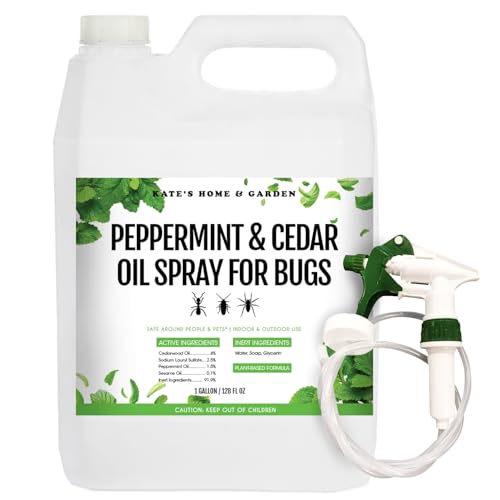 Kate's Home & Garden Peppermint Oil Spray for Bugs, Ants, Spiders (1 Gal) - size: 128 Fl Oz (Pack of 1)
