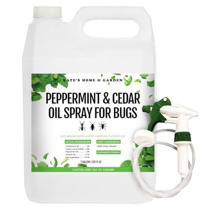 Kate's Home & Garden Peppermint Oil Spray for Bugs, Ants, Spiders (1 Gal) - size: 128 Fl Oz (Pack of 1)
