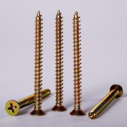 M5×50mm Phillips Countersunk Wood Screws,1022A Color Zinc - size: M5×50mm（80pcs）