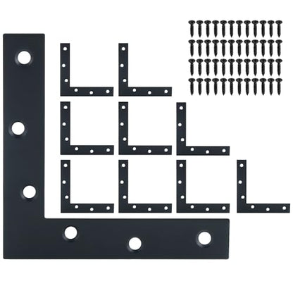 Mooche L Flat Brackets for Wood, Black Mending Plate Repair