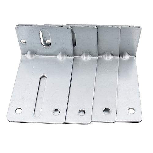 4 Pack Garage Door Track Jamb Bracket, Heavy Duty 12 Gauge Steel Garage Door Parts, Garage Door J6 Track Bracket for Garage Door Reinforcement (89mm) - size: 89mm