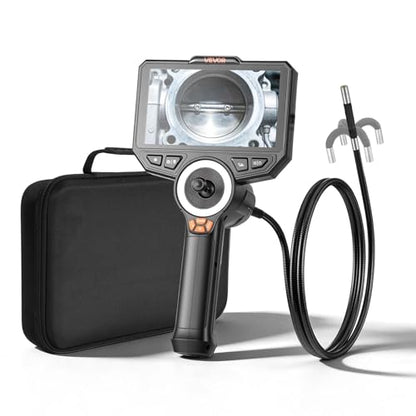 VEVOR 4-Way Articulating Borescope with Light, True 1080P HD Industrial Endoscope Inspection Camera with Articulated Probe, Flexible Snake Scope Cam for Wall Automotive Engine Inspect-4.9FT - size: 0.32-inch Probe