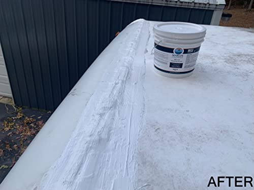 100% Silicone Roof Patch – Prevent and Repair Leaks – Complete Waterproofing – Easy Trowel or Brush Application… (1 Gallon, Gray) - color: Gray, size: 1 Gallon
