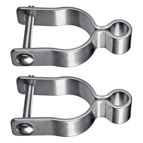Insaga 304 Stainless Steel Gate Hinge for Chain Link Fence - 2 Pack Female Hinge Fit 2-3/8" Post/Pipe (5/8" Pin) with Bolts/Nuts Included - Heavy Duty Fence Hinges for Farm,Cattle,Residential Gates - color: Female-2-3/8''-2pcs