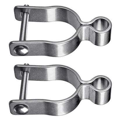 Insaga 304 Stainless Steel Gate Hinge for Chain Link Fence - 2 Pack Female Hinge Fit 2-3/8" Post/Pipe (5/8" Pin) with Bolts/Nuts Included - Heavy Duty Fence Hinges for Farm,Cattle,Residential Gates - color: Female-2-3/8''-2pcs
