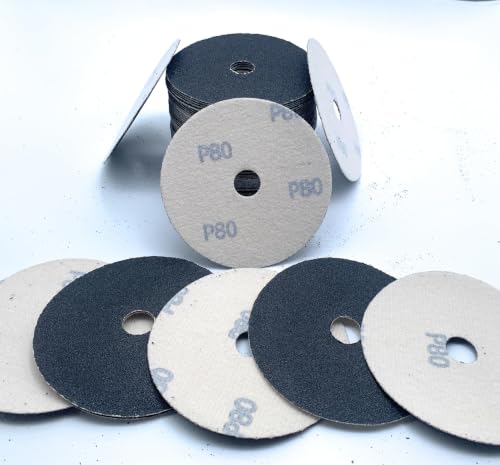 SIGNI 4 Inch Silicon Carbide Velour Sanding Discs 100 Pack for Sander,80#