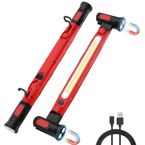 ERAY Magnetic Work Light Bar, 6000mAh /3000LM Rechargeable Under Hood Light - color: Red