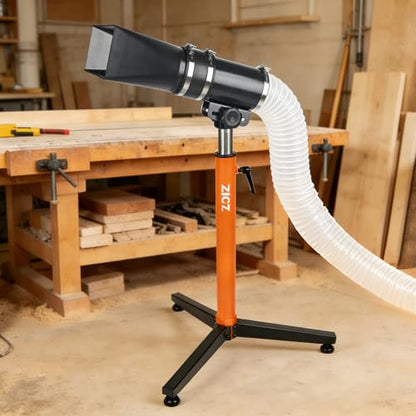 Dust Hood With Adjustable Floor Stand, Dust Collector Accessories, Dust Collection fittings for Woodworking tools ZICT