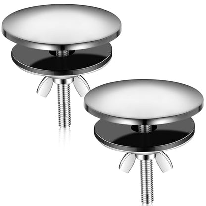 LEIFIDE 2 Pcs Kitchen Sink Faucet Hole Cover, Polished Chrome - color: Polished Chrome