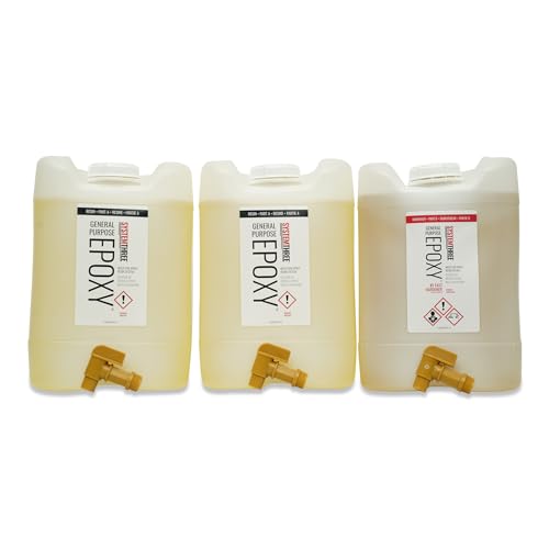 System Three General Purpose Epoxy Resin with #1 Fast Hardener, 15-Gallons, Light Amber - size: 15 Gallons, style: Fast Hardener