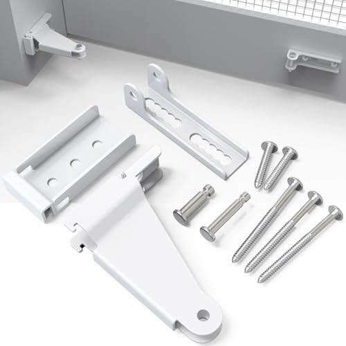 Yuleimy Reinforced Storm Door Closer Bracket Replacement Kit, White - size: White