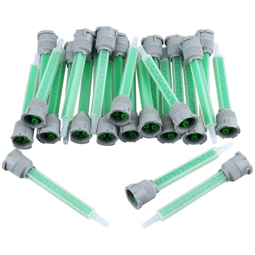 25 Pieces Epoxy Adhesive Mixing Nozzle Tip Static Mixing Nozzle Resin Mixer Adhesive Gun for AB Two-Component Cartridges 50ml/3.6in(1:1/1:2Ratio)