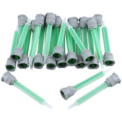 25 Pieces Epoxy Adhesive Mixing Nozzle Tip Static Mixing Nozzle Resin Mixer Adhesive Gun for AB Two-Component Cartridges 50ml/3.6in(1:1/1:2Ratio)