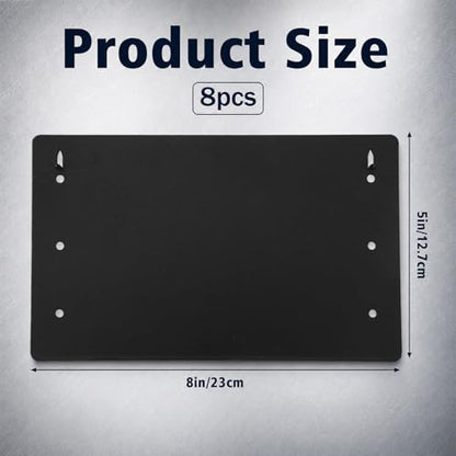 Silkfly 8 Pcs 5x8 Inch Nail Plates for Wood Studs Galvanized Steel, Black - color: Black