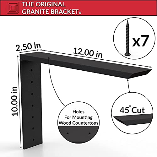 Heavy Duty Wood Shelf Brackets (12 in. x 10 in.)-Decorative Rustic Wall Shelf Supports for Floating Shelves, Bookshelves, and Kitchen Storage – Solid Steel Brackets with Pre-Drilled Mounting Holes - size: 12 x 10 Inches