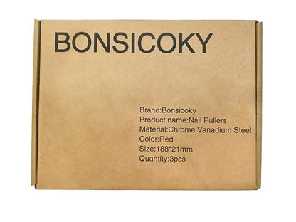 Bonsicoky 3 Pcs Tack Lifter Nail Puller(Red) - color: Red