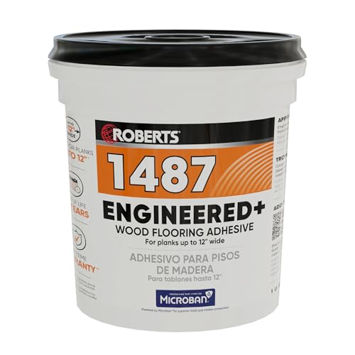 Roberts 1487 Engineered+ Wood Flooring Adhesive for Engineered Wood Planks and Parquet Flooring - 1 Gal. (3.78 L)