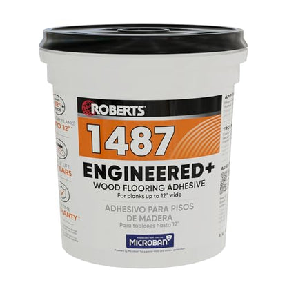 Roberts 1487 Engineered+ Wood Flooring Adhesive for Engineered Wood Planks and Parquet Flooring - 1 Gal. (3.78 L)