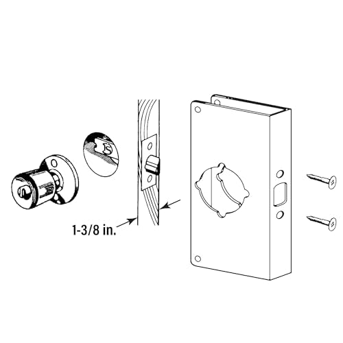Prime-Line U 10744 Brass Lock and Door Reinforcement Plate, Bronze