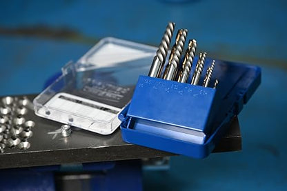 Century Drill & Tool 88710 Screw Extractor & Left Hand Drill Bit Set, 10 - size: 10-piece Spiral Flute