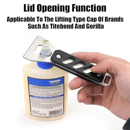 TOOLCOOL Stainless Steel Wood Glue Applicator Glue Spreader Notched Adhesive Spreader Reusable Tool for Woodworking