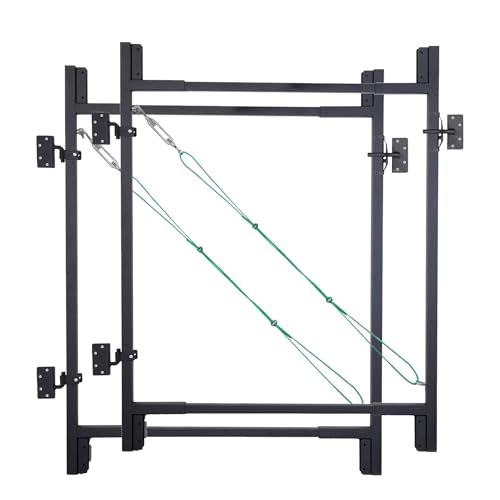 Heavy-Duty Adjustable Fence Gate Kit - 36" to 72" Wide DIY Gate Kit for Wooden Fence Using 1x4 & 2x4 Lumber, Complete Gate Kit for Building Sturdy 4 to 5 Foot Backyard Wood Gates /2 PCS - size: 2 PCS 36-72"