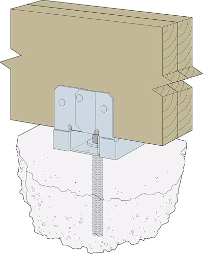 Simpson Strong-Tie ABA24-2Z Adjustable Post Base, ZMAX Coated (Pack of 1)