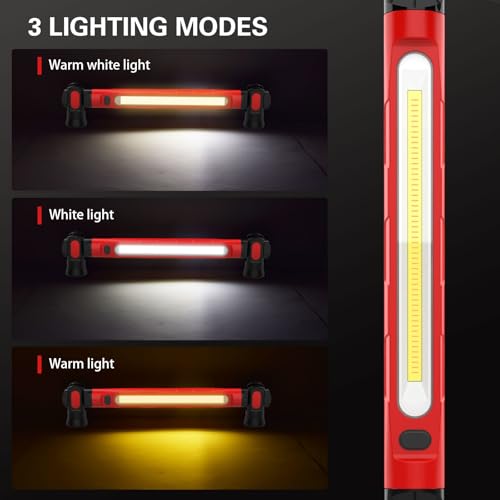 ERAY Magnetic Work Light Bar, 6000mAh /3000LM Rechargeable Under Hood Light - color: Red