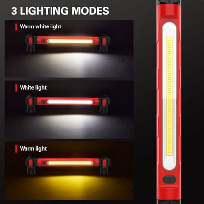 ERAY Magnetic Work Light Bar, 6000mAh /3000LM Rechargeable Under Hood Light - color: Red