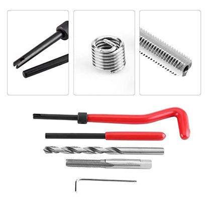 Thread Repair Kit Stainless M14 x 1.25mm Thread Repair Insert Kit Compatible Hand Tool Set for Auto Repairing - size: M14 x1.25mm, style: Metric