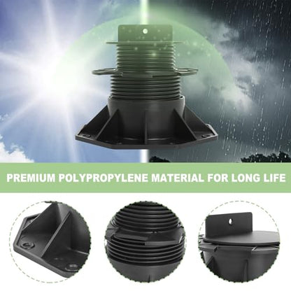24Pack Adjustable Deck Support Pedestal, 2-3/8" to 5-1/2" Height - size: 2-3/8" to 5-1/2"