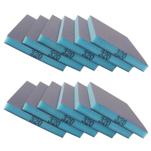 12 Pcs 320 Grit Sanding Sponge - size: #320