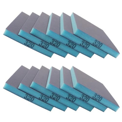 12 Pcs 320 Grit Sanding Sponge - size: #320