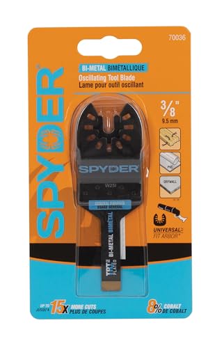 Spyder 3/8-Inch Universal Fit Bi-Metal Oscillating Blade for General Purpose Cuts (70036) - style: 3/8" W BiM Cutter