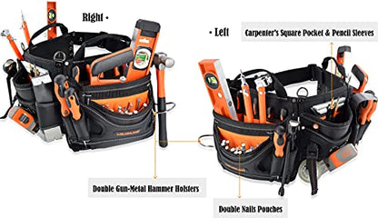 WELKINLAND 18-Pocket Carpenter tool belt, Easy-Access HVAC Tool Belt