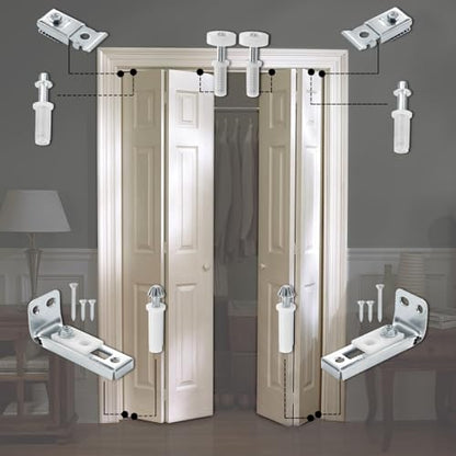 4 Pack Bifold Door Repair Hardware Kit for Closet Doors