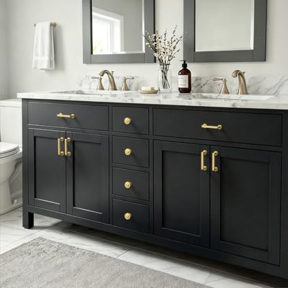 10 Pack 3 Inch Brushed Gold Cabinet Pulls, Kitchen Hardware - color: Brushed Gold, size: 3" Hole Center