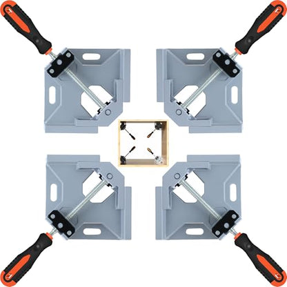 4PCS 90° Right Angle Corner Clamps for Woodworking, Cabinet Assembly