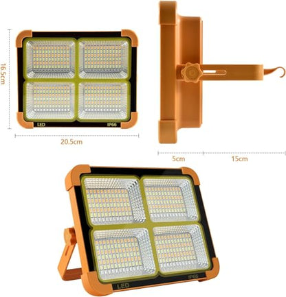 Portable LED Solar Work Light 100W 16500mAh 10000LM - color: Orange