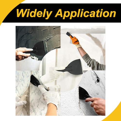 10pcs Putty Scraper 3" Width 6mm Thin Flexible Putty Knife Black
