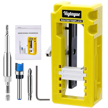 Door Hinge Jig Router Template for Woodworking - color: Green