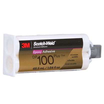 3M Scotch-Weld Epoxy Adhesive DP100 Plus, Clear, 48.5 mL (1.64 fl oz)