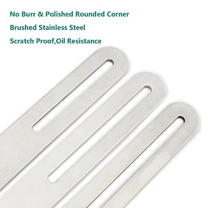 4 PCS Flat Straight Brace Brackets Mending Plates Repair Fixing Bracket with Slot, ULIFESTAR Heavy Duty Thicken SUS Corner Brace for Wood,Metal Bracket for Furniture Shelf Bed Table-10.83x0.94x0.12'' - size: Silver 10.83 x 0.94 x 0.12 inches